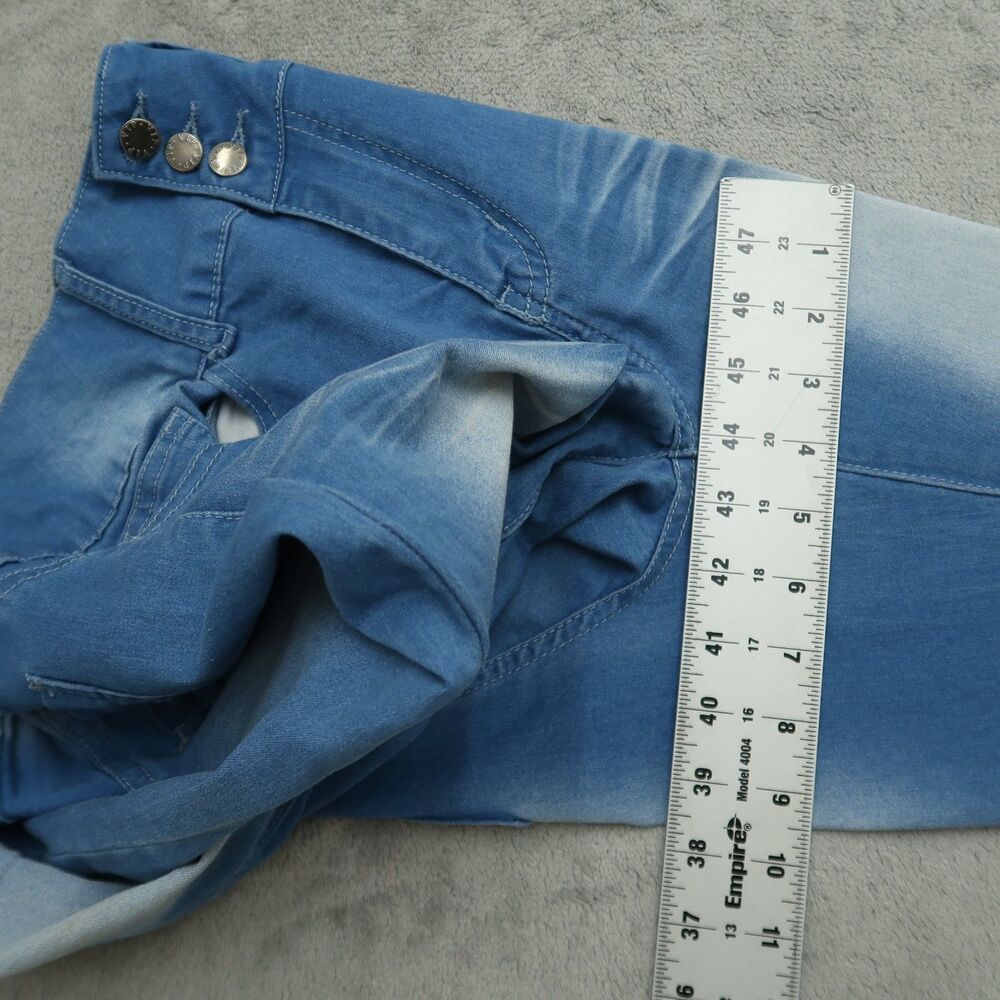 VIP Jeans Women's Size 5/6 Blue High-Rise Flare Denim Pants 32" Inseam Stretch - Picture 5 of 14